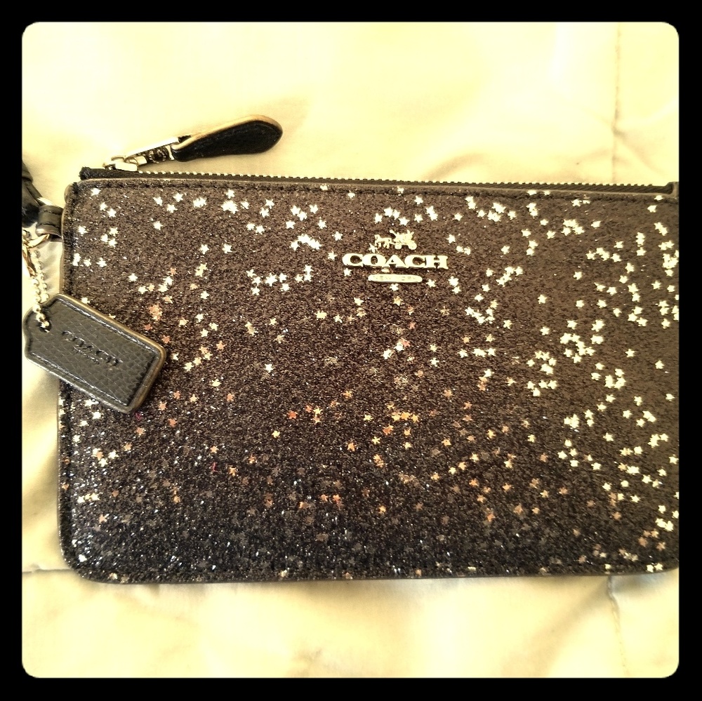 Coach glitter wristlet